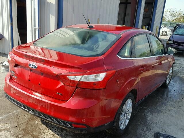 1FAHP3H22CL169225 - 2012 FORD FOCUS SEL RED photo 4