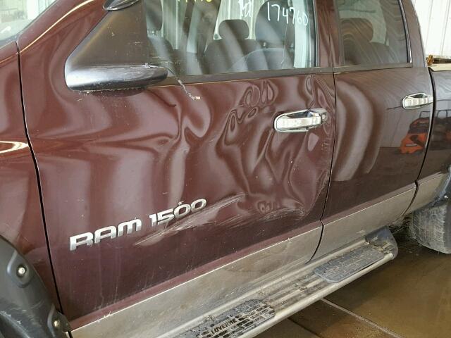 1D7HU18DX4S703416 - 2004 DODGE RAM 1500 MAROON photo 9