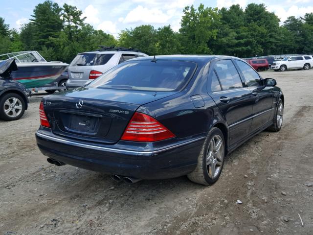 WDBNG74J64A415383 - 2004 MERCEDES-BENZ S 55 AMG BLUE photo 4