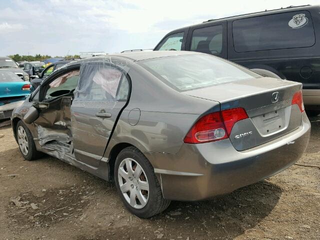 1HGFA16577L108223 - 2007 HONDA CIVIC LX GRAY photo 3