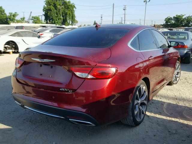 1C3CCCCG1GN102195 - 2016 CHRYSLER 200 C BURGUNDY photo 4