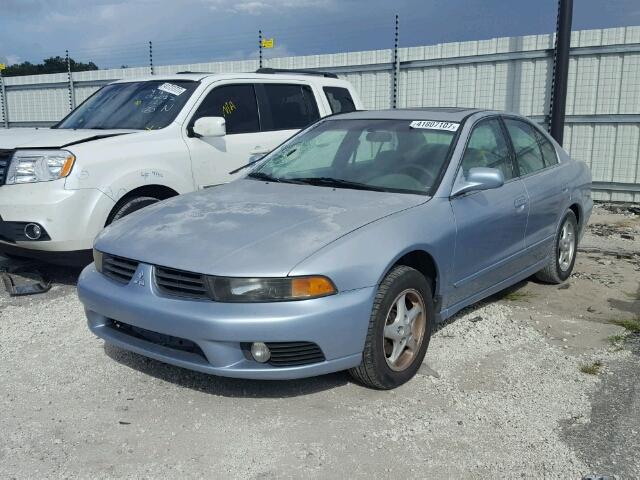 4A3AA46G43E056945 - 2003 MITSUBISHI GALANT ES BLUE photo 2