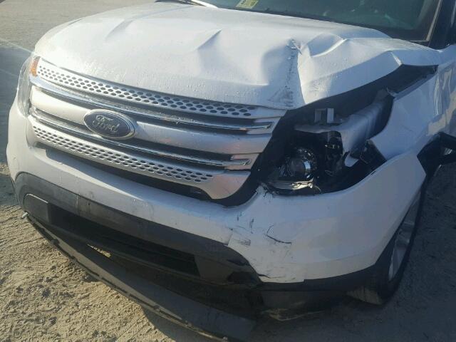 1FM5K8D81EGB14288 - 2014 FORD EXPLORER X WHITE photo 9