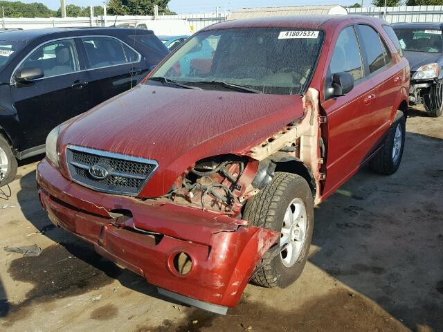 KNDJD733065538345 - 2006 KIA SORENTO EX RED photo 2