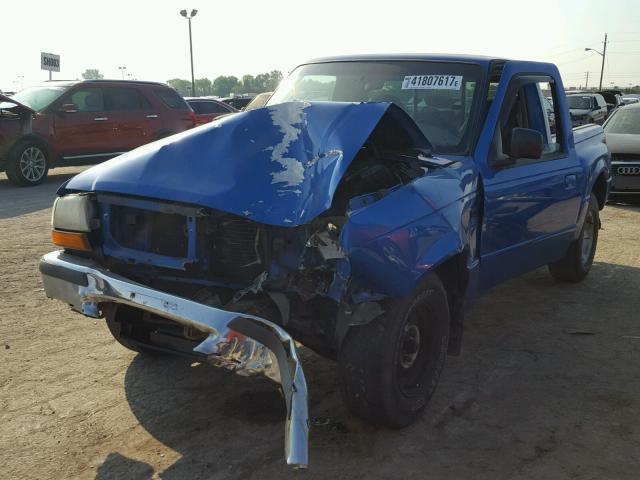 1FTYR10C8WPB61124 - 1998 FORD RANGER BLUE photo 2