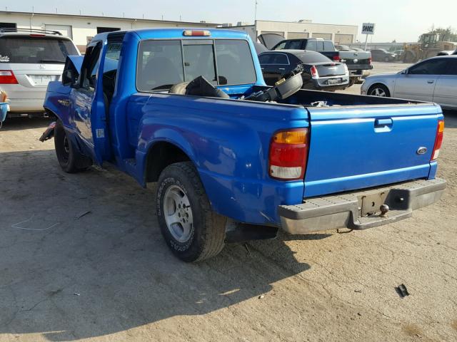 1FTYR10C8WPB61124 - 1998 FORD RANGER BLUE photo 3