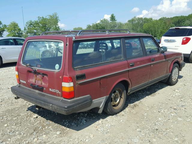 YV1AX8850K1841600 - 1989 VOLVO 245 DL RED photo 4