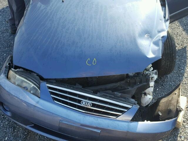 KNAFB121335232385 - 2003 KIA SPECTRA BA BLUE photo 7