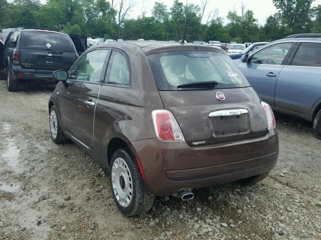 3C3CFFAR6ET164962 - 2014 FIAT 500 POP BROWN photo 3