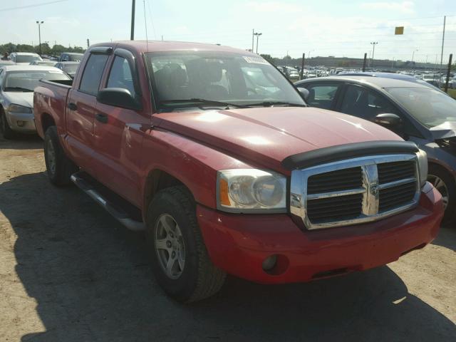 1D7HW48NX5S231434 - 2005 DODGE DAKOTA QUA RED photo 1