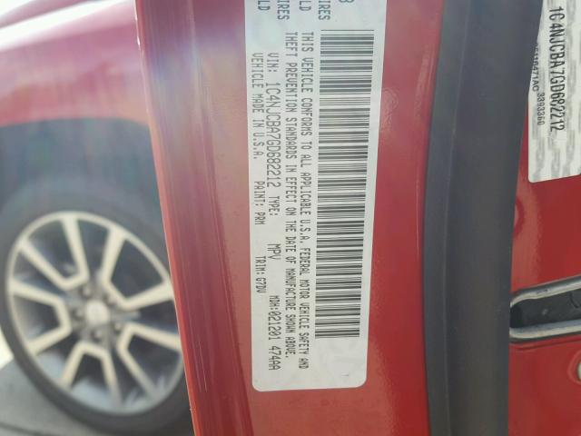 1C4NJCBA7GD682212 - 2016 JEEP COMPASS SP 红色 照片 10