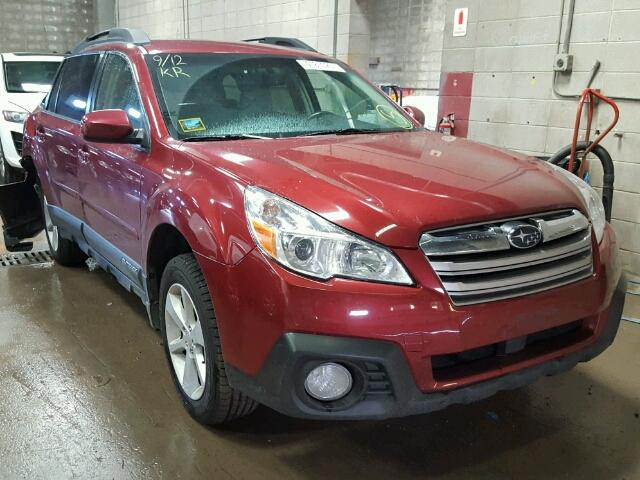 4S4BRCCC6D3210852 - 2013 SUBARU OUTBACK RED photo 1