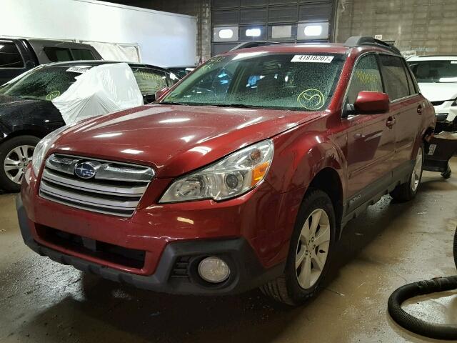 4S4BRCCC6D3210852 - 2013 SUBARU OUTBACK RED photo 2