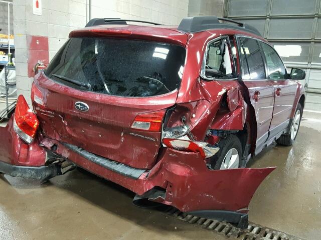 4S4BRCCC6D3210852 - 2013 SUBARU OUTBACK RED photo 4