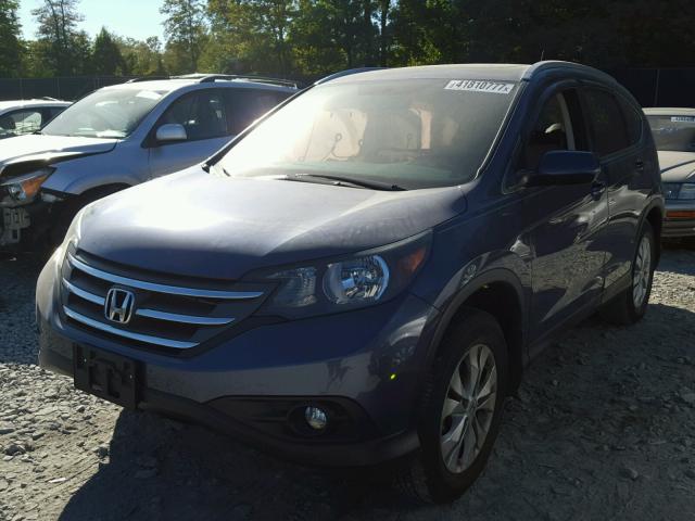 2HKRM4H70EH698253 - 2014 HONDA CR-V BLUE photo 2