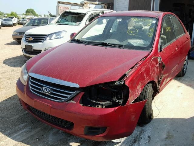 KNAFE221295646439 - 2009 KIA SPECTRA EX MAROON photo 2