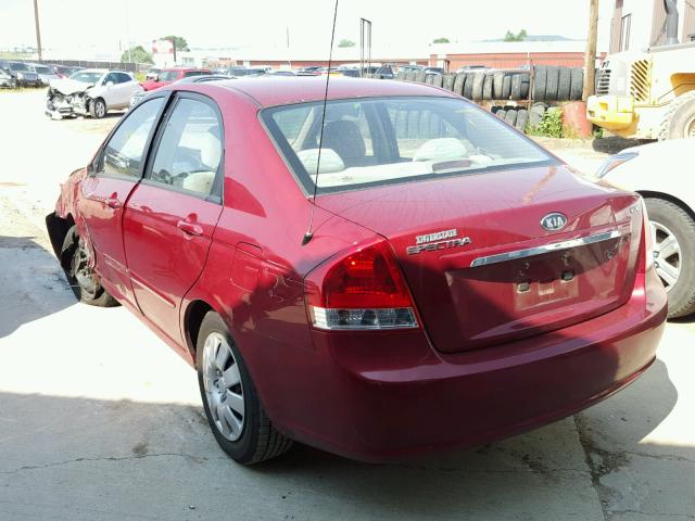 KNAFE221295646439 - 2009 KIA SPECTRA EX MAROON photo 3