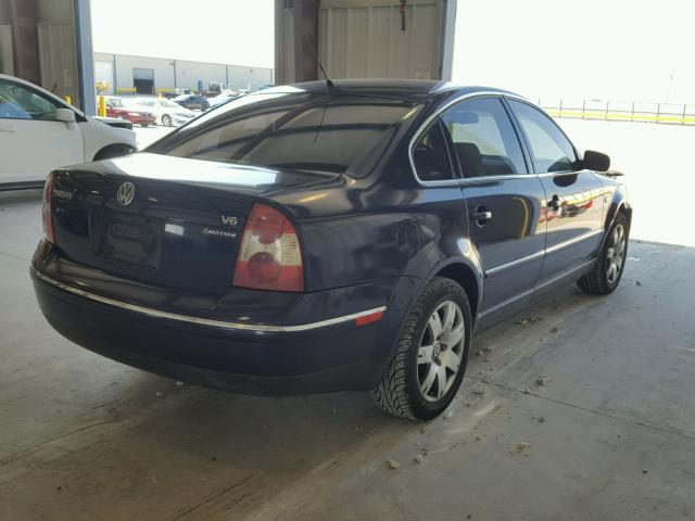 WVWTH63B21E157829 - 2001 VOLKSWAGEN PASSAT GLX BLUE photo 4