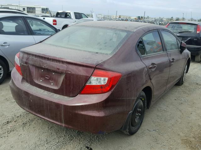 2HGFB2F59CH606062 - 2012 HONDA CIVIC MAROON photo 6