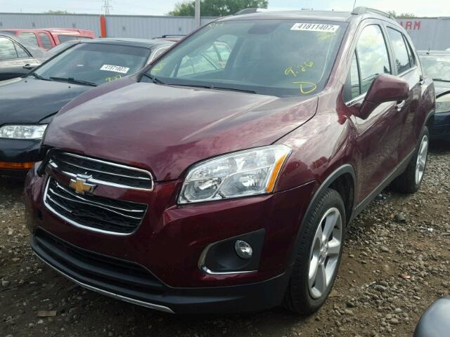 3GNCJRSB2GL250664 - 2016 CHEVROLET TRAX LTZ BURGUNDY photo 2