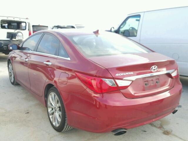 5NPEC4AC8BH289180 - 2011 HYUNDAI SONATA SE BURGUNDY photo 3