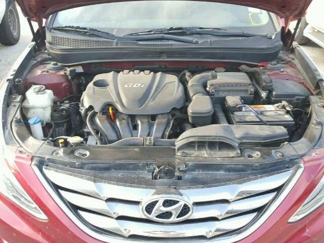 5NPEC4AC8BH289180 - 2011 HYUNDAI SONATA SE BURGUNDY photo 7