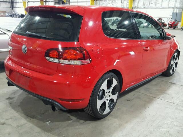 WVWFD7AJ5AW266501 - 2010 VOLKSWAGEN GTI RED photo 4