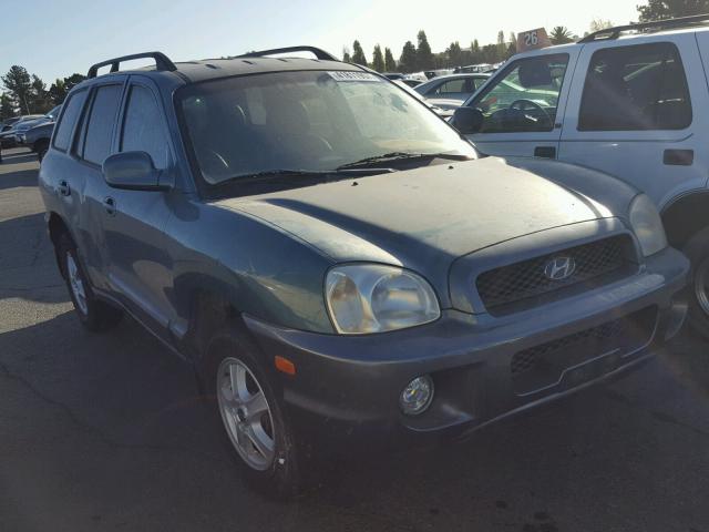 KM8SC73D22U301464 - 2002 HYUNDAI SANTA FE TEAL photo 1