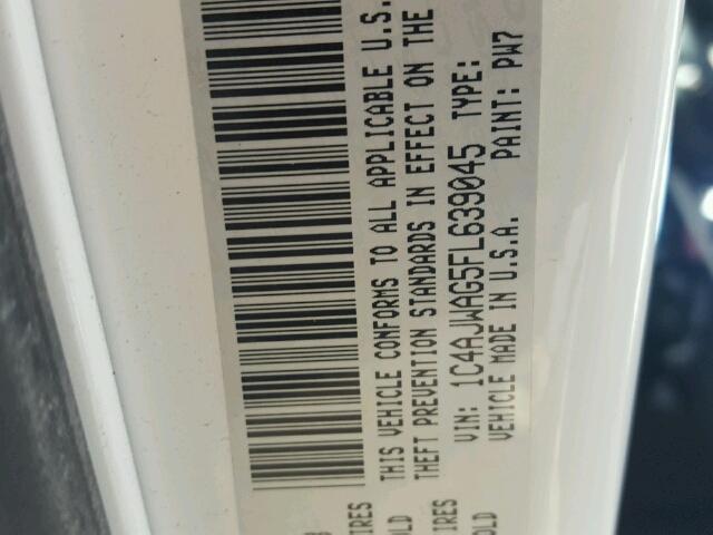 1C4AJWAG5FL639045 - 2015 JEEP WRANGLER S Ağ foto 10