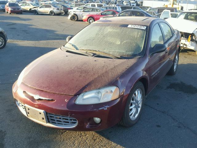 1C3EL56U21N574953 - 2001 CHRYSLER SEBRING RED photo 2