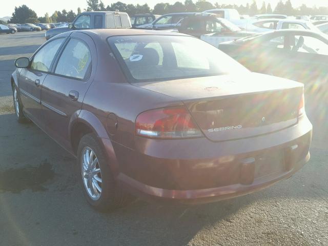 1C3EL56U21N574953 - 2001 CHRYSLER SEBRING RED photo 3