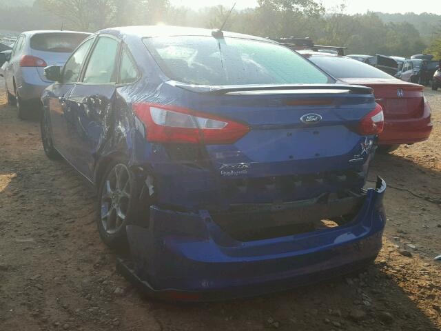 1FADP3F22EL402993 - 2014 FORD FOCUS SE BLUE photo 3