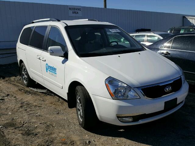 KNDMG4C79E6545485 - 2014 KIA SEDONA WHITE photo 1