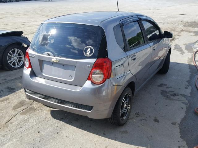 KL1TD6DE9AB132312 - 2010 CHEVROLET AVEO LS CHARCOAL photo 4