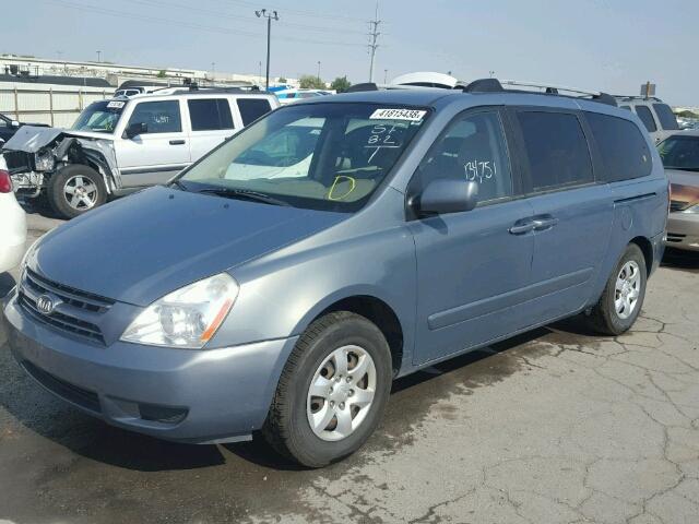 KNDMB233386263492 - 2008 KIA SEDONA EX BLUE photo 2