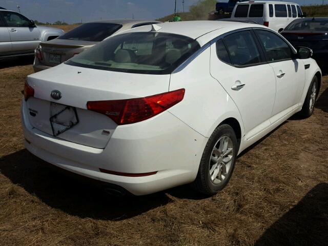 5XXGM4A72DG246896 - 2013 KIA OPTIMA LX WHITE photo 4