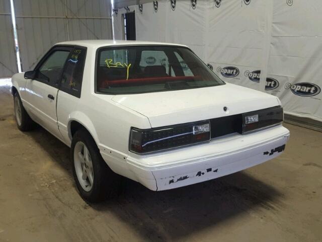 1FABP40A1HF197862 - 1987 FORD MUSTANG LX WHITE photo 9