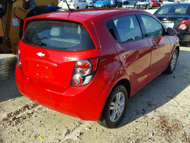 1G1JA6SHXC4115024 - 2012 CHEVROLET SONIC LS 红色 照片 4
