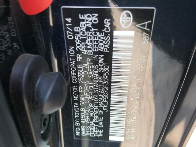 JTKJF5C72F3095301 - 2015 TOYOTA SCION TC 灰色 照片 10