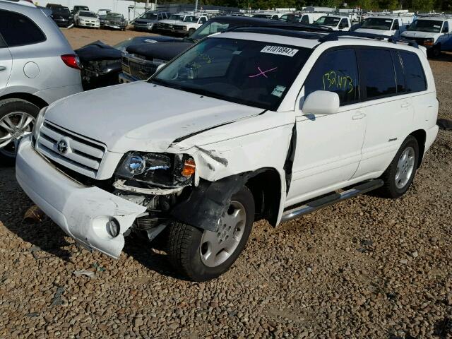 JTEDP21A060113306 - 2006 TOYOTA HIGHLANDER WHITE photo 2