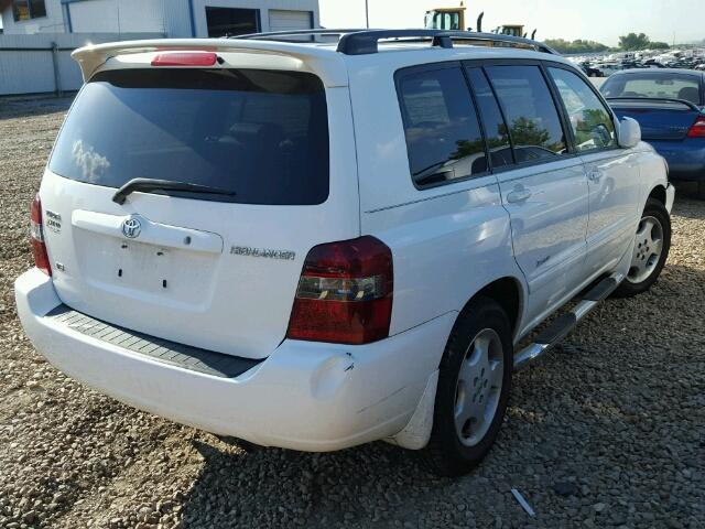 JTEDP21A060113306 - 2006 TOYOTA HIGHLANDER WHITE photo 4