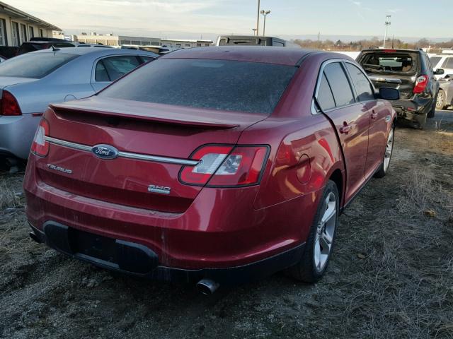 1FAHP2KTXBG114475 - 2011 FORD TAURUS RED photo 4