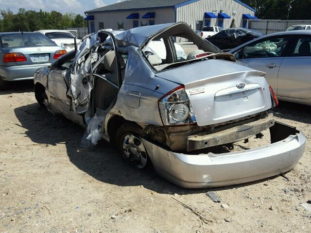 KNAFE121665255168 - 2006 KIA NEW SPECTR SILVER photo 3