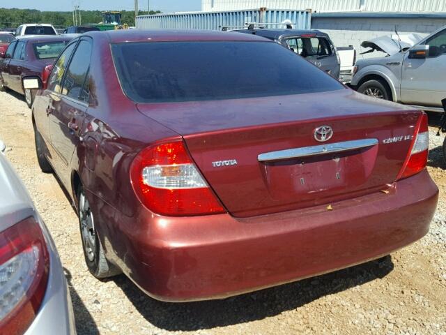 4T1BE30K92U588579 - 2002 TOYOTA CAMRY LE RED photo 3