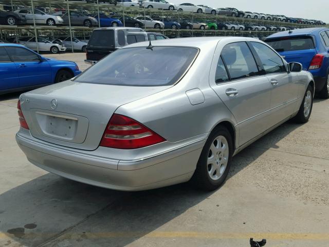 WDBNG70J51A152160 - 2001 MERCEDES-BENZ S 430 SILVER photo 4