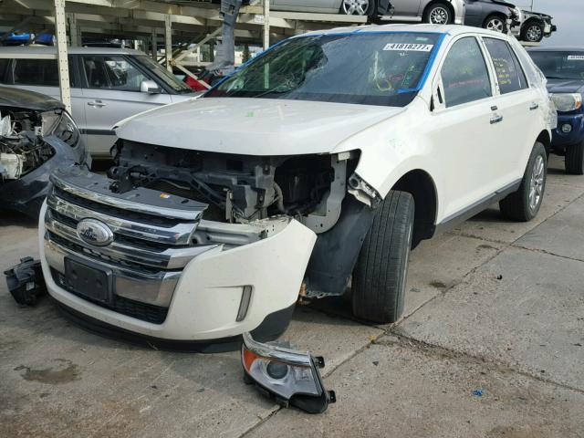 2FMDK4JC3BBB38799 - 2011 FORD EDGE SEL WHITE photo 2