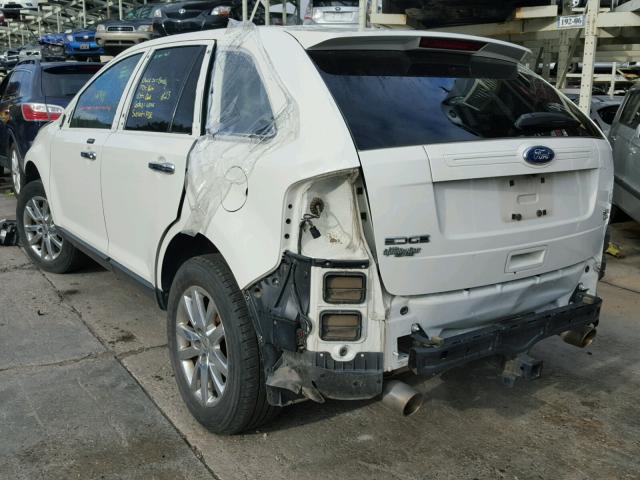 2FMDK4JC3BBB38799 - 2011 FORD EDGE SEL WHITE photo 3