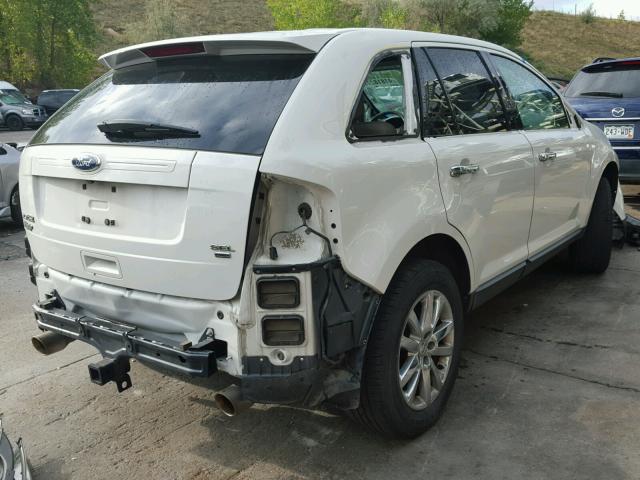 2FMDK4JC3BBB38799 - 2011 FORD EDGE SEL WHITE photo 4