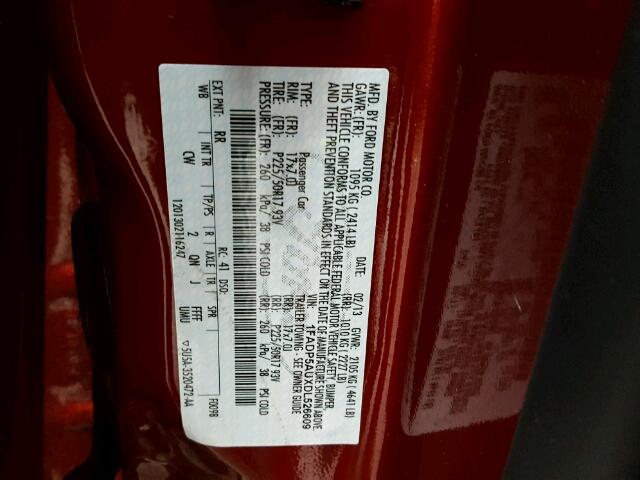 1FADP5AUXDL526609 - 2013 FORD C-MAX RED photo 10