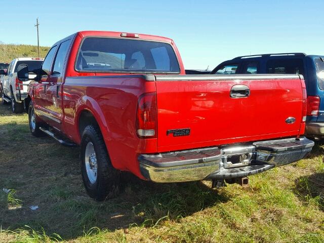 3FTNW20L5YMA74646 - 2000 FORD F250 RED photo 3